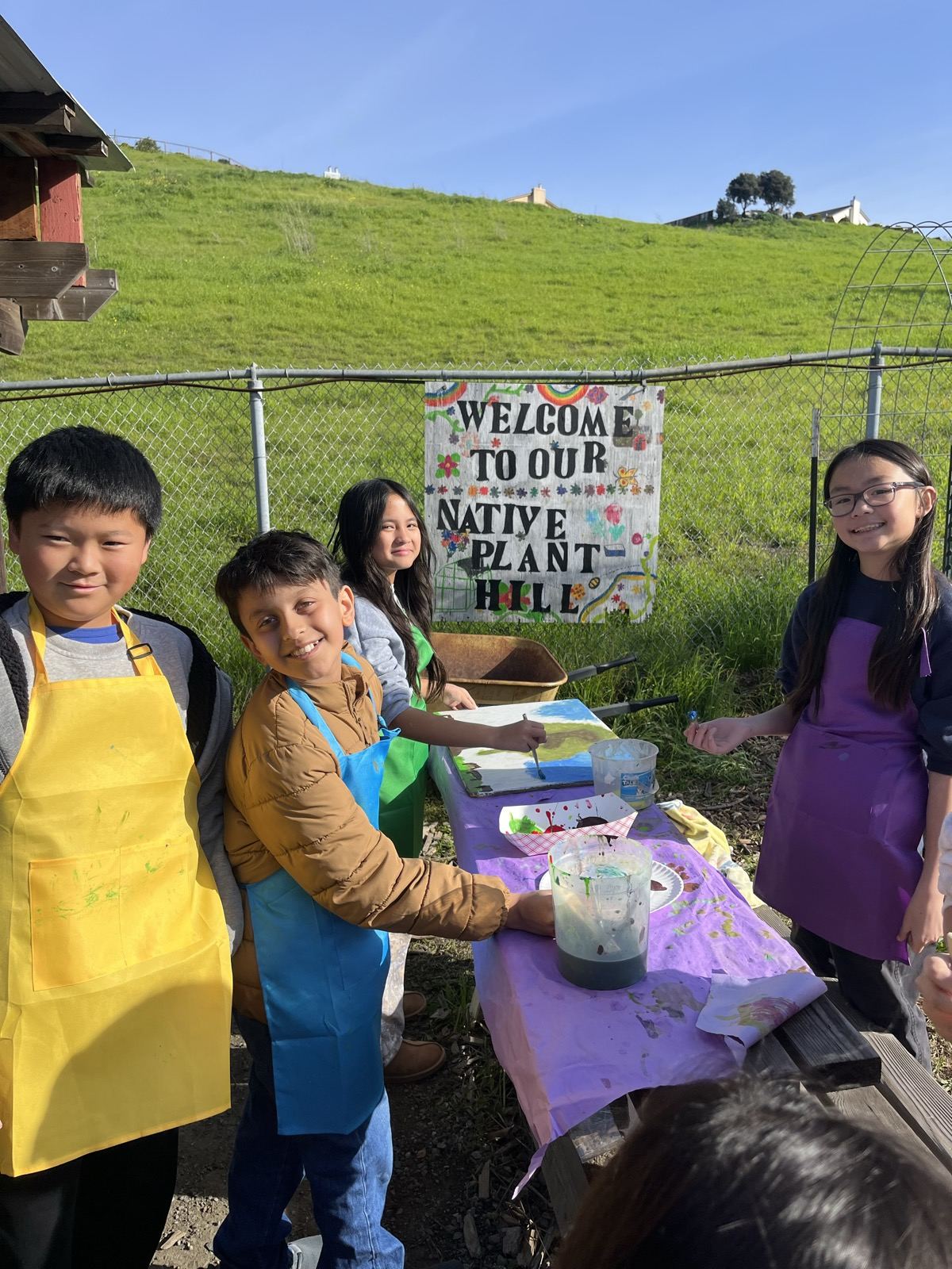 San Lorenzo Druids Environmental Club students leading a lesson for 4th graders